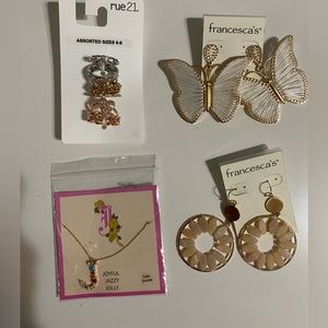 Brand new francesca’s jewelry. Selling bundle of 4 items for $40.